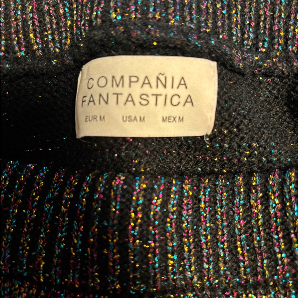 Compañía Fantástica Multicolor Glitter Ribbed Skirt Medium EUC - Picture 2 of 6